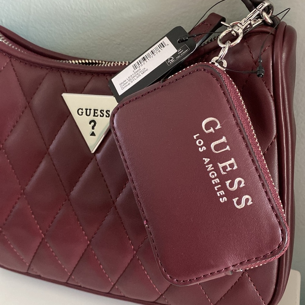 GUESS NWT Sylar Mini Quilted Shoulder Bag - Picture 3 of 6